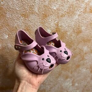 Mini Melissa Purple Bunny Rabbit maryjane flats - toddler size 6